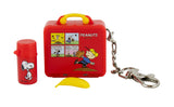 World's Smallest Peanuts Lunch Box with Snoopy bottle and keychain chain
