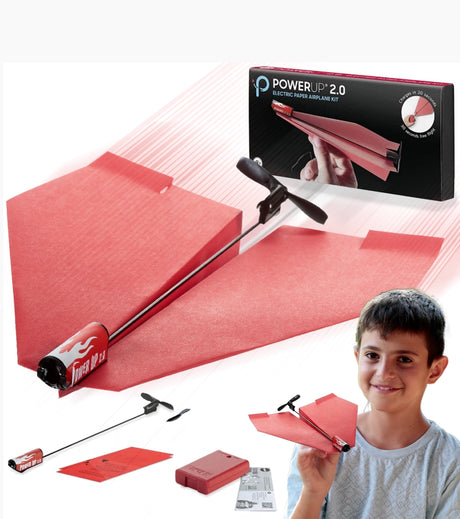 Powerup 2.0 Paper Airplane Engine | Red