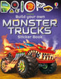 Build Your Own Sticker Book | Monster Trucks featuring fiery monster truck artwork
