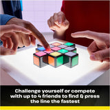 Rubik's Rush colorful cube game with players racing to press the line first