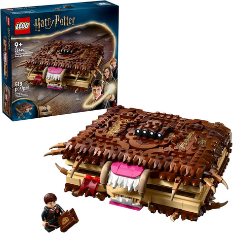 LEGO Harry Potter Chomping Monster Book of Monsters toy with pull-back function and detailed monster book design.