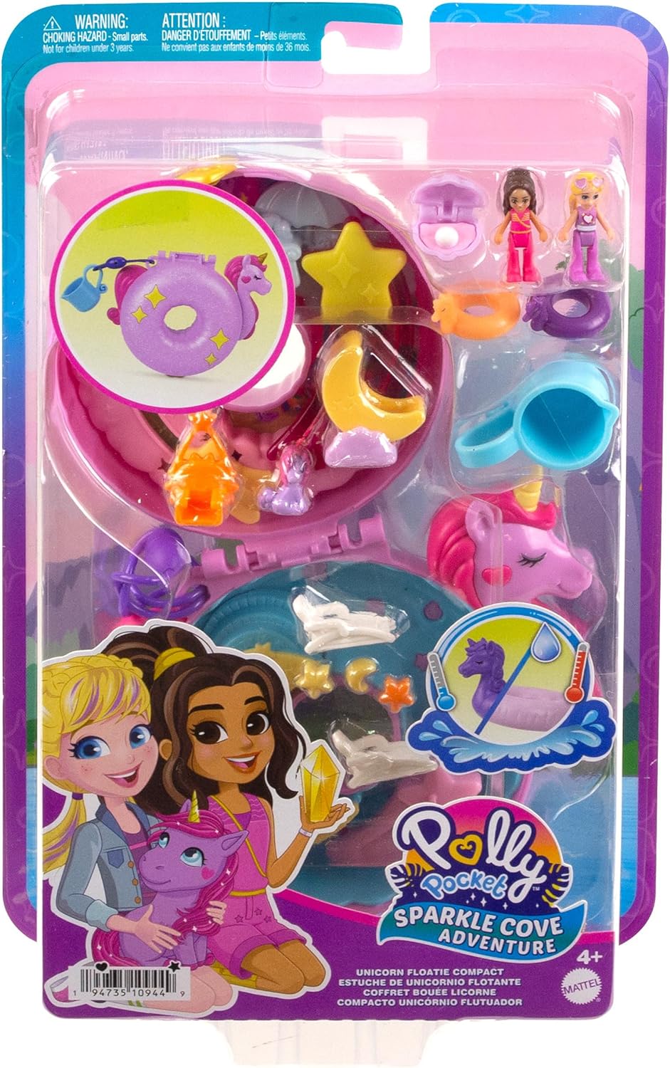 Polly Pocket Sparkle Cove Unicorn Floatie Compact