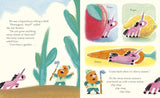 Illustration from Teeny-Weeny Unicorn's Great Big Wish showing a teeny unicorn meeting a leprechaun and exploring.
