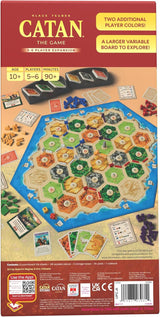Catan 6th Ed | 5-6 Player Expansion board game box with colorful game board and cards