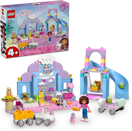 Kids build and play with colorful Gabby Gabby’s Dollhouse set featuring mini-figures and fun accessories.