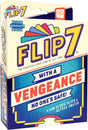 Flip 7: With a Vengance card game box with colorful retro artwork