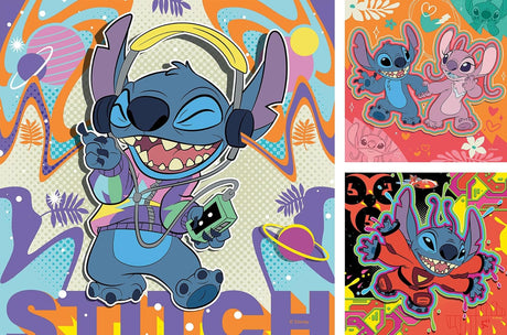49pc Stitch Puzzles featuring colorful, playful Stitch designs perfect for young Disney fans ages 5 and up.