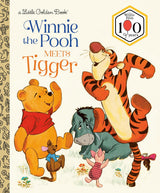 Little Golden Book: Winnie the Pooh Meets Tigger book cover featuring Pooh Tigger Eeyore and Piglet