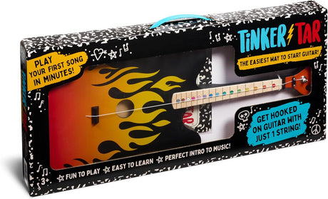 TinkerTar | Flames Electric 1-string toddler guitar with flame design, easy to learn and perfect for beginner musicians.