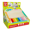 Colorful wooden pixel piano toy with light-up keys in a bright packaging for children aged 1 to 6 years old