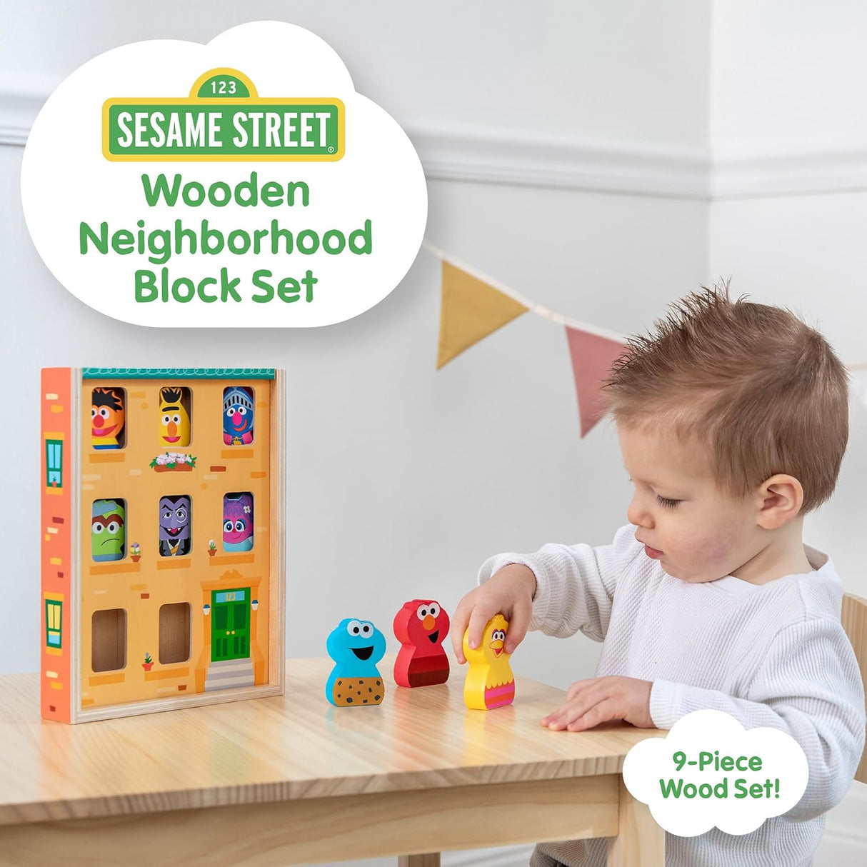 Sesame Street | Wooden Neighborhood Block Set