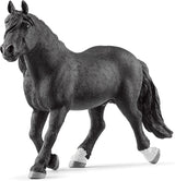 Black Noriker Stallion Horse model with sturdy build and sure-footed stance, perfect for rugged trails and play areas.