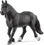 Black Noriker Stallion Horse model with sturdy build and sure-footed stance, perfect for rugged trails and play areas.
