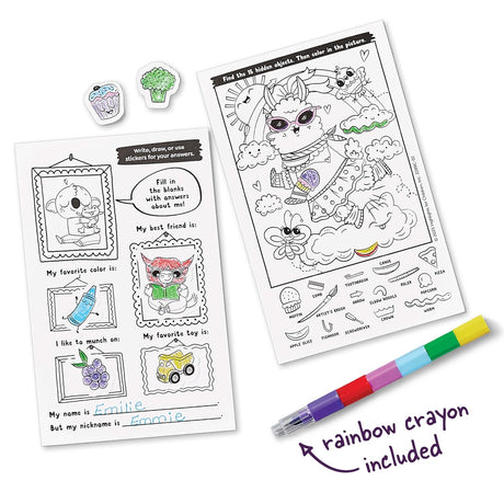 Highlights Color-In Stickers & Puzzles! Adorable Animals!