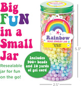 Bead Jewelry Jar | Rainbow