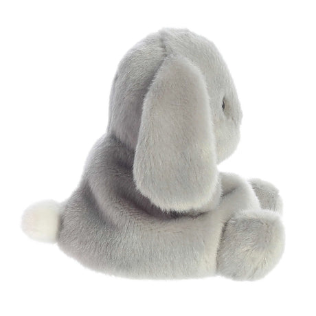 Palm Pals Pebbles Bunny plush toy, soft grey bunny with floppy ears and a fluffy tail, perfect for all ages.