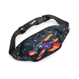 Hot Wheels Off the Track Belt Bag with black strap and colorful race car design