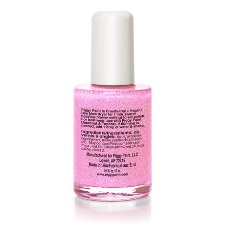 Nail Polish Tickled Pink water-based, cruelty-free, vegan, vibrant pink shade with a hard, durable finish.