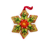 Colorful Snowflake Embroidered Ornament