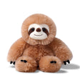 McHugs Weighted Sloane the Sloth plush toy with soft brown fur and a friendly smiling face