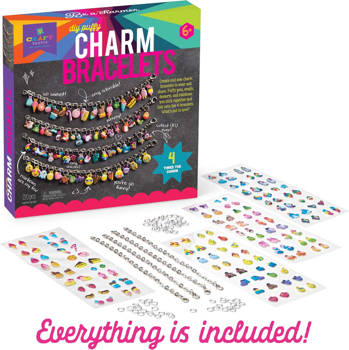 DIY Puffy Charm Bracelets