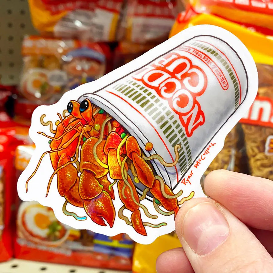 Ramen Hermit Crab Sticker