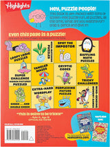 brainPLAY Nearly Impossible Puzzles cover with colorful puzzle categories like logic, mazes, hidden pictures, and wordplay challenges for kids.