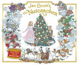 Jan Brett’s The Nutcracker book cover shows Marie, a Christmas tree, the nutcracker, and festive holiday characters and scenes.