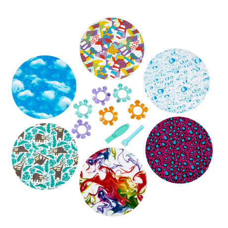 Dippin Designs Egg Wraps with six unique hydro-dip sheets, egg stands, dipping and smoothing tools for Easter egg decorating.