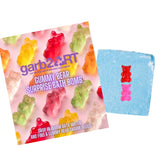 Surprise Gummy Bear Bath Bomb with colorful gummy bears inside and vibrant blue bath bomb for a fun fizz bath experience