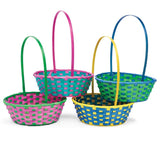 Bright Color Bamboo Easter Basket