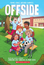 Offside book cover showing young soccer players gathered around an injured teammate