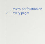 Close-up of micro-perforated page edge in the Premium Sketchbook 8x11 for easy removal and clean edges.