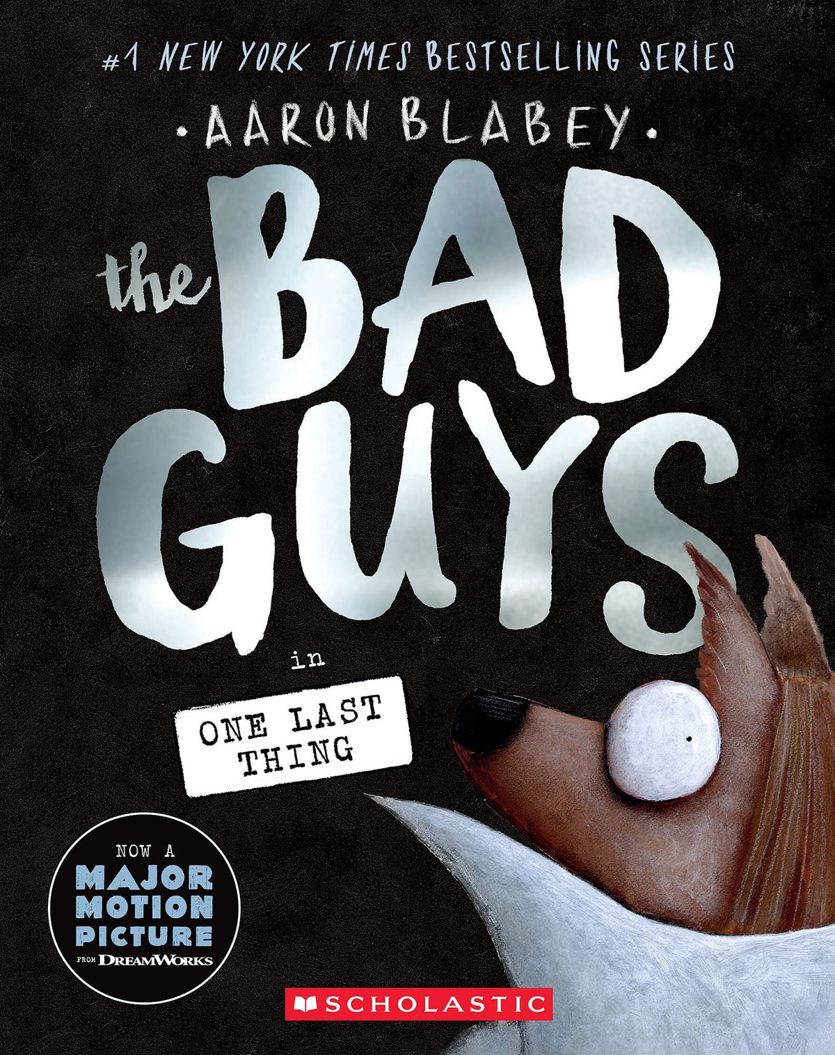 Bad Guys #20: One Last Thing book cover featuring a wolf and a shark