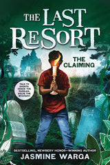 Book cover for The Last Resort #2: The Claiming featuring a young person holding a candle in a graveyard