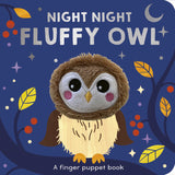 Night Night Fluffy Owl with Fingerpuppet book cover featuring a fluffy owl finger puppet