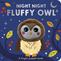 Night Night Fluffy Owl with Fingerpuppet book cover featuring a fluffy owl finger puppet