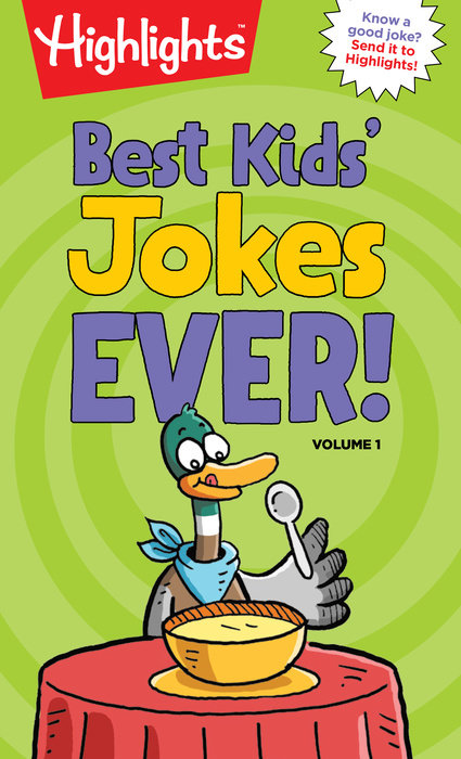 Best Kids' Jokes Ever! Volume 1 book cover with a cartoon duck serving food at a table