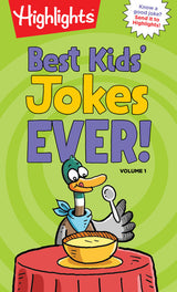 Best Kids' Jokes Ever! Volume 1 book cover with a cartoon duck serving food at a table