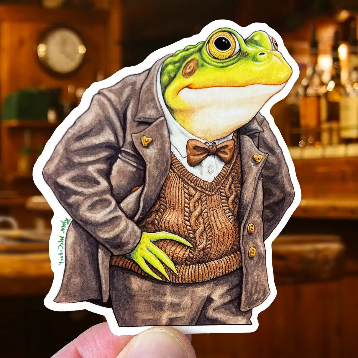 Dapper Frog Sticker