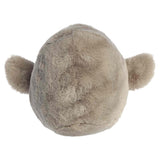 Spudster Emperor Penguin Pietro plush penguin viewed from behind with soft gray fur and outstretched wings