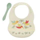 Fresh & Messy Silicone Bib & Spoon Set | Hummingbird