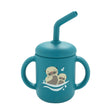 Fresh & Messy Sippy Cup | Baby Otter in teal with two handles and playful otter design on front