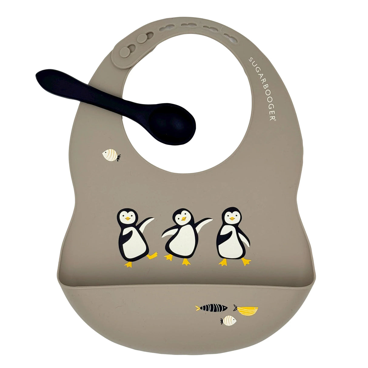 Fresh & Messy Bib & Spoon Set | Penguin