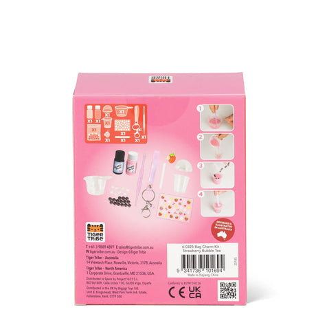 Bag Charm Kit | Strawberry Bubble Tea