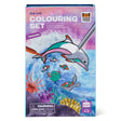 Sea Life coloring set packaging showing underwater creatures and shimmer coloring pens for creative portable play.