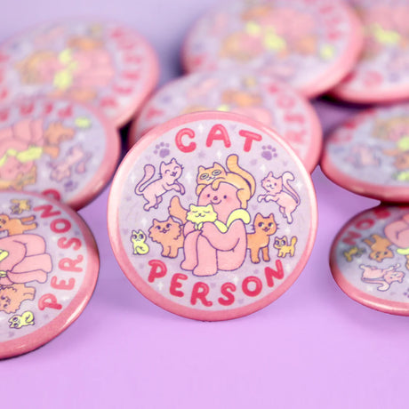 Cat Person Button