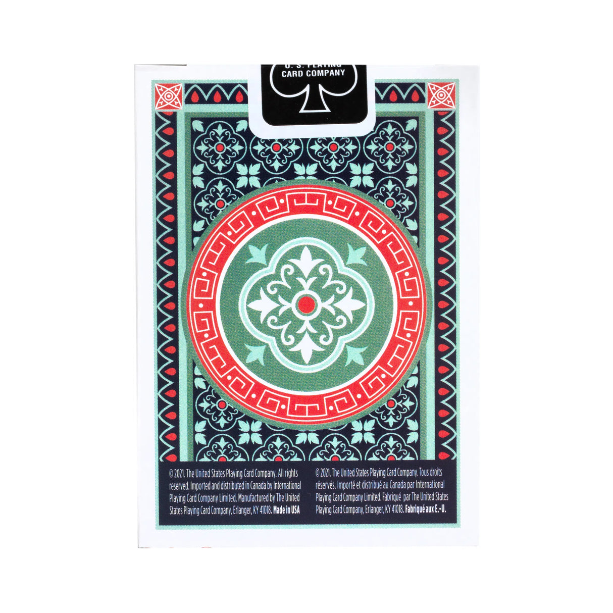 Bicycle Playing Cards: Muralis with Mediterranean tile-inspired design featuring terracotta, blue, and turquoise colors.