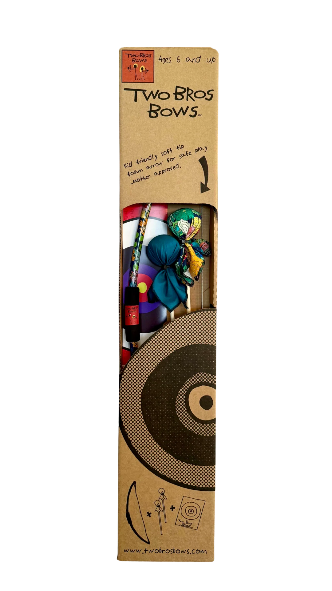 Two Bros Bow Set | Botanical packaging with colorful bows and target design