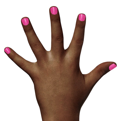 Nail Polish Scented Bubble Gum Bash on nails, vibrant pink with a bubble gum scent, non-toxic and kid-friendly finish.